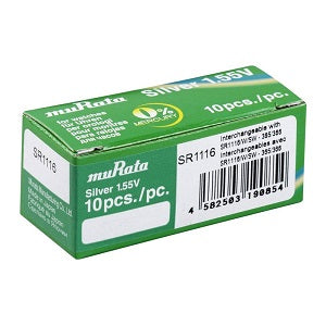 MURATA PILA OXIDO PLATA (365/366) SR1116 CAJA*10 EU