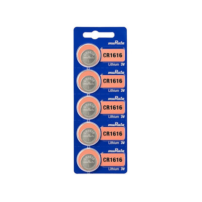 MURATA LITHIUM BUTTON BATTERY CR1616 3V BLISTER*5