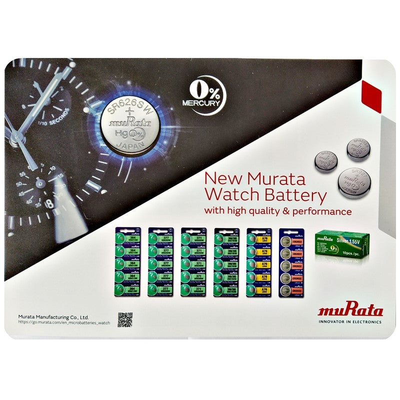 MURATA TABLA EQUIVALENCIAS PILAS OXIDO PLATA