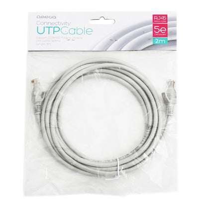 MANGUEIRA LAN UTP OMEGA CAT5E RJ45 2M