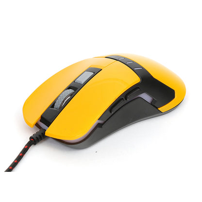OMEGA VARR RATON OM-270 GAMING 1200-1600-2400-3200DPI AMARILLO