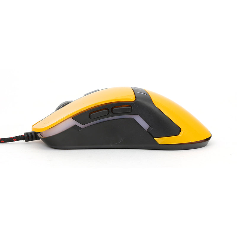 OMEGA VARR RATON OM-270 GAMING 1200-1600-2400-3200DPI AMARILLO