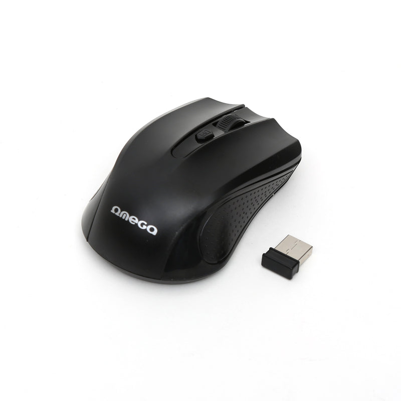 OMEGA RATON INALAMBRICO 2,4GHZ 1000DPI NANO USB OM0419B NEGRO