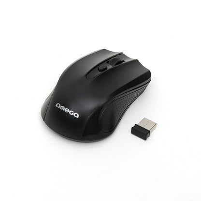 OMEGA RATON INALAMBRICO 2,4GHZ 1000DPI NANO USB OM0419B NEGRO