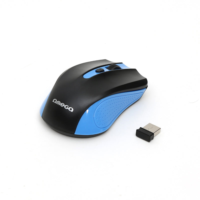 OMEGA RATON INALAMBRICO 2,4GHZ 1000DPI NANO USB OM0419BL AZUL