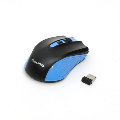 OMEGA RATON INALAMBRICO 2,4GHZ 1000DPI NANO USB OM0419BL AZUL
