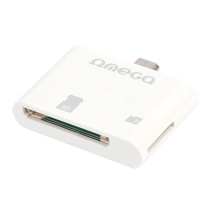 OMEGA LECTOR DE TARJETAS SDHC/microSDHC PARA ANDROID + CLAVIJA microUSB OUCRS