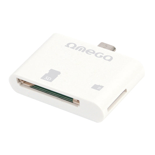 OMEGA LECTOR DE TARJETAS SDHC/microSDHC PARA ANDROID + CLAVIJA microUSB OUCRS