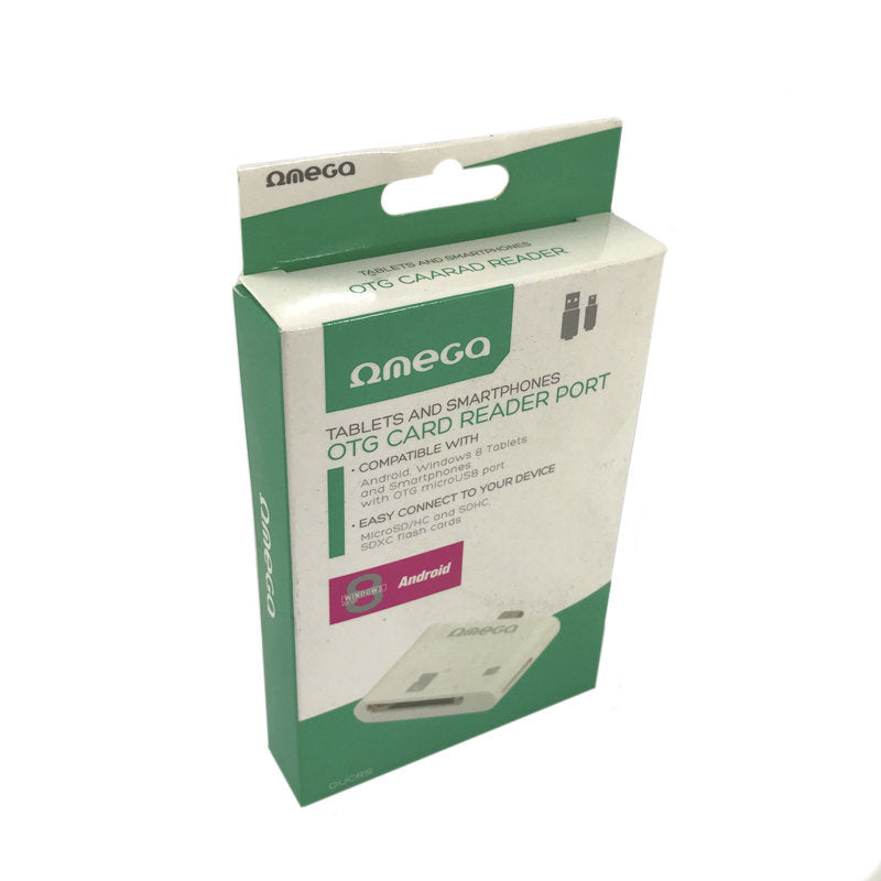 OMEGA LECTOR DE TARJETAS SDHC/microSDHC PARA ANDROID + CLAVIJA microUSB OUCRS