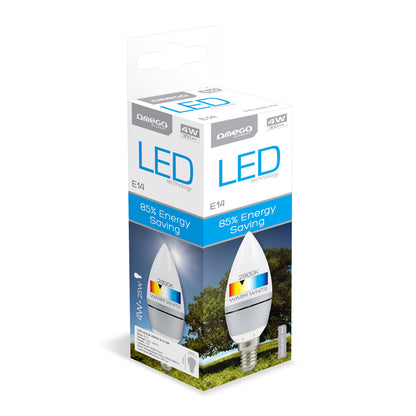 OMEGA BOMBILLA LED ECO 4W E14 VELA 2800K 350lm