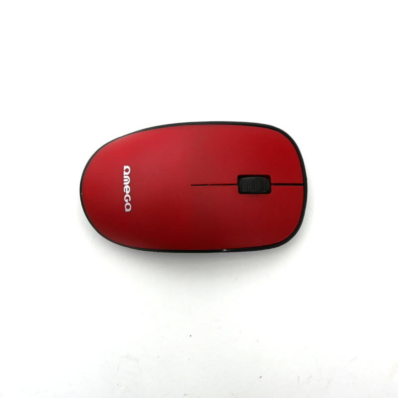OMEGA RATON INALAMBRICO 2,4GHz 1000DPI ROJO