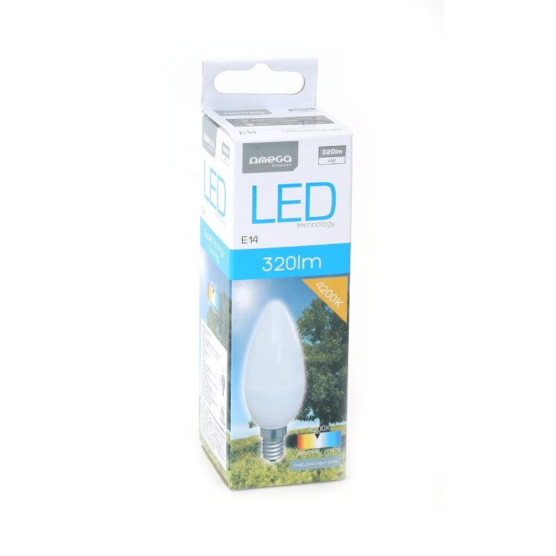 OMEGA BOMBILLA LED ECO 4W E14 4200K VELA 350lm