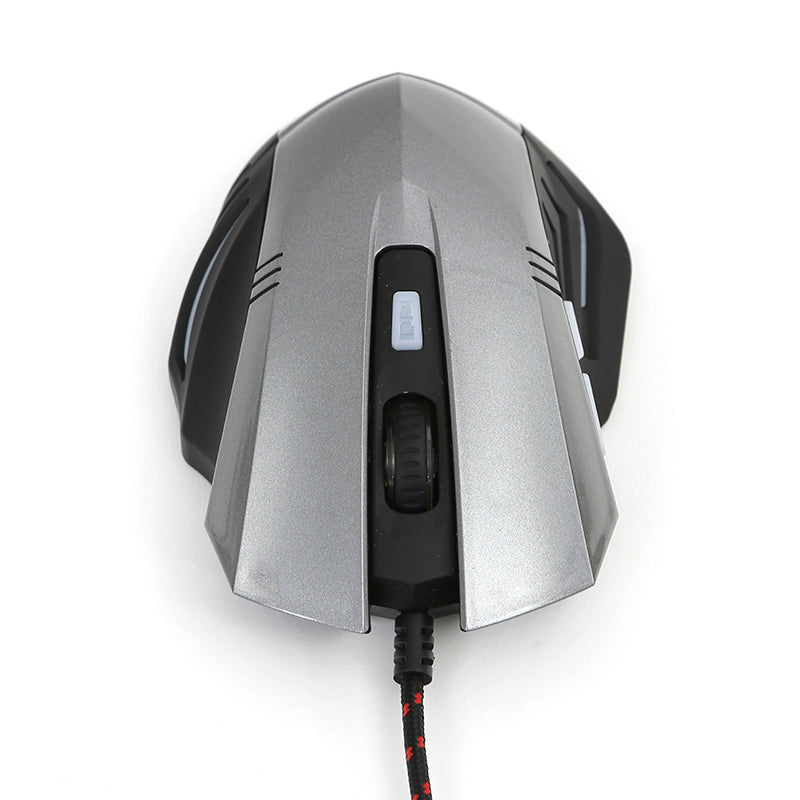 OMEGA VARR RATON OM-267 GAMING 1200-1600-2400-3200DPI 6D GRIS