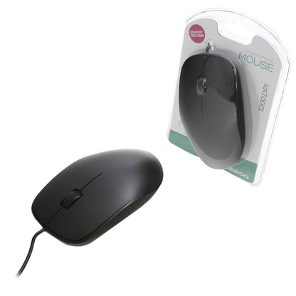 OMEGA RATON OPTICO 3D USB 1200DPI OM0420 NEGRO