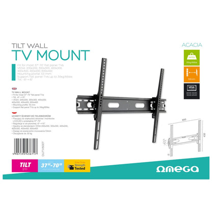 OMEGA SOPORTE TV INCLINABLE 30KGS. 37"-70" VESA 600 ACACIA