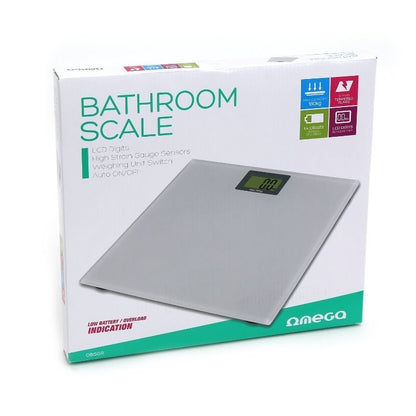 OMEGA BASCULA DE BAÑO DIGITAL 150KGS. GRIS