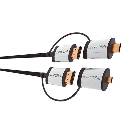 OMEGA CABLE HDMI 1,5M + ADAP. miniHDMI & microHDMI
