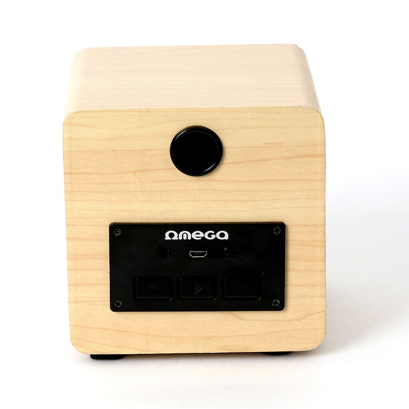 ALTO-FALANTE OMEGA BLUETOOTH v4.2 MADEIRA 3" 5W OG60W VERDADEIRO ESTÉREO SEM FIO