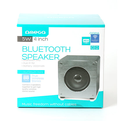 OMEGA BLUETOOTH SPEAKER v4.2 ALUMINUM 4" 5W OG61A TRUE WIRELESS STEREO