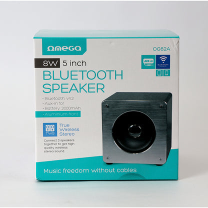 OMEGA BLUETOOTH SPEAKER v4.2 ALUMINUM 5" 8W OG62A TRUE WIRELESS STEREO