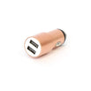 OMEGA CARGADOR MECHERO COCHE METAL 2xUSB 5V 2.1A ROSE GOLD