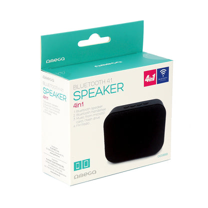 OMEGA ALTAVOZ BLUETOOTH v4.1 FM MP3 TELA NEGRO