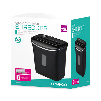 OMEGA TRITURADOR DE PAPEL MICRO CORTE 5 FOLHAS 12L ONP506C