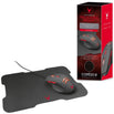 OMEGA VARR KIT GAMING RATON 1000 - 3200DPI + ALFOMBRILLA XL NEGRO/ROJO VSETMPX4