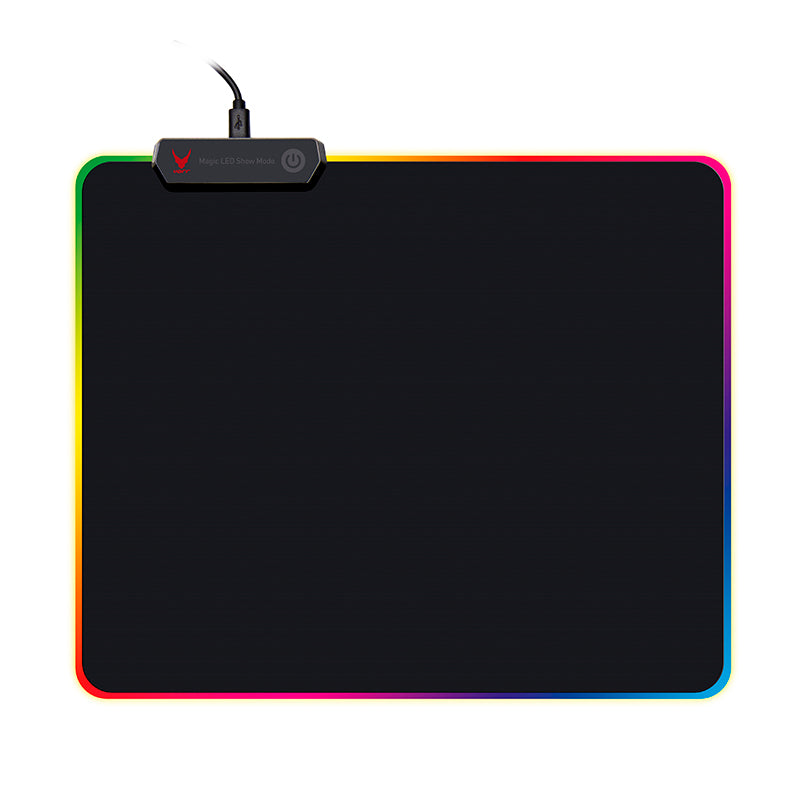 OMEGA VARR ALFOMBRILLA RATON PRO-GAMING LUZ LED NEGRA