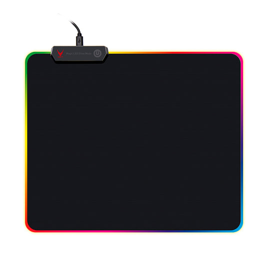 OMEGA VARR ALFOMBRILLA RATON PRO-GAMING LUZ LED NEGRA