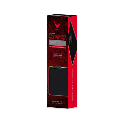 OMEGA VARR ALFOMBRILLA RATON PRO-GAMING LUZ LED NEGRA