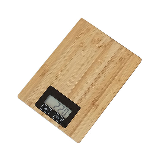 OMEGA BASCULA DE COCINA DIGITAL DE BAMBU