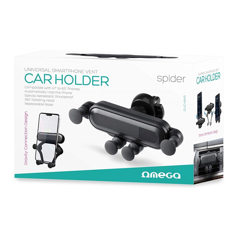 OMEGA SOPORTE COCHE SMARTPHONE AIR VENT GRAVITY CONNECTION OUCHAVS