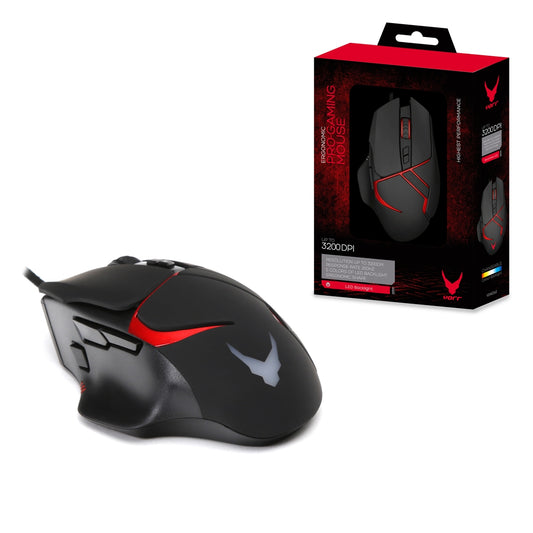 OMEGA VARR RATON GAMING V360 LUZ LED 1200-1600-2000-3200 DPI