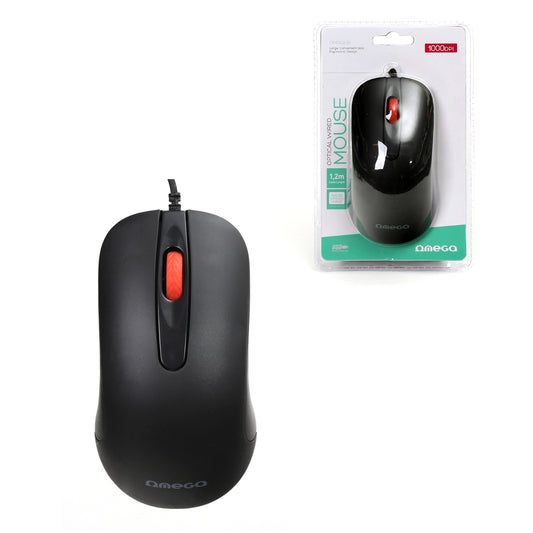 OMEGA RATON XL OPTICO USB 1000DPI OM0520 NEGRO