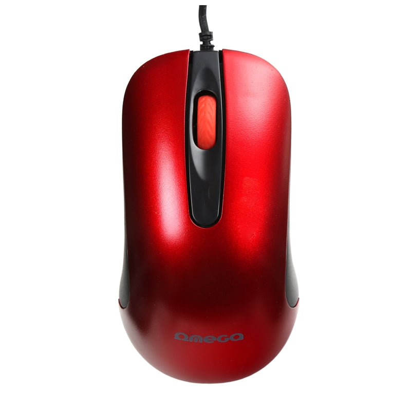 OMEGA RATON XL OPTICO USB 1000DPI OM0520 ROJO