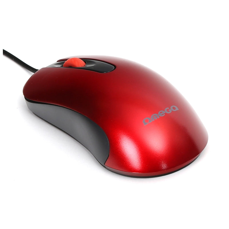 OMEGA RATON XL OPTICO USB 1000DPI OM0520 ROJO