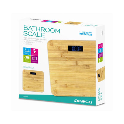 OMEGA BASCULA DE BAÑO DIGITAL 180KGS. BAMBOO