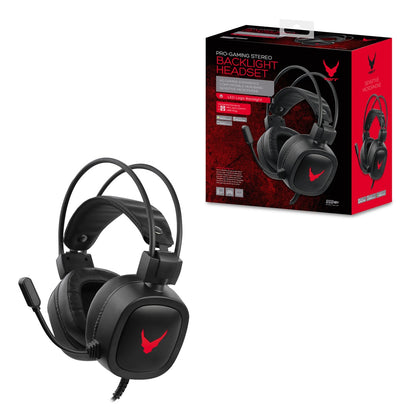 CAPACETE OMEGA VARR PRO-GAMING LED LUZ 7 CORES MIC VH6020B USB+MINI JACK
