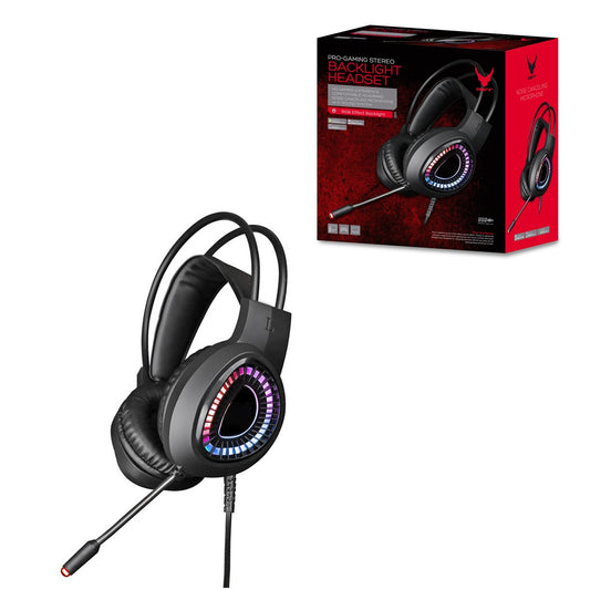 OMEGA VARR CASCO PRO-GAMING LUZ LED CANCELACION RUIDO MIC VH8010 USB 7.1 NEGRO