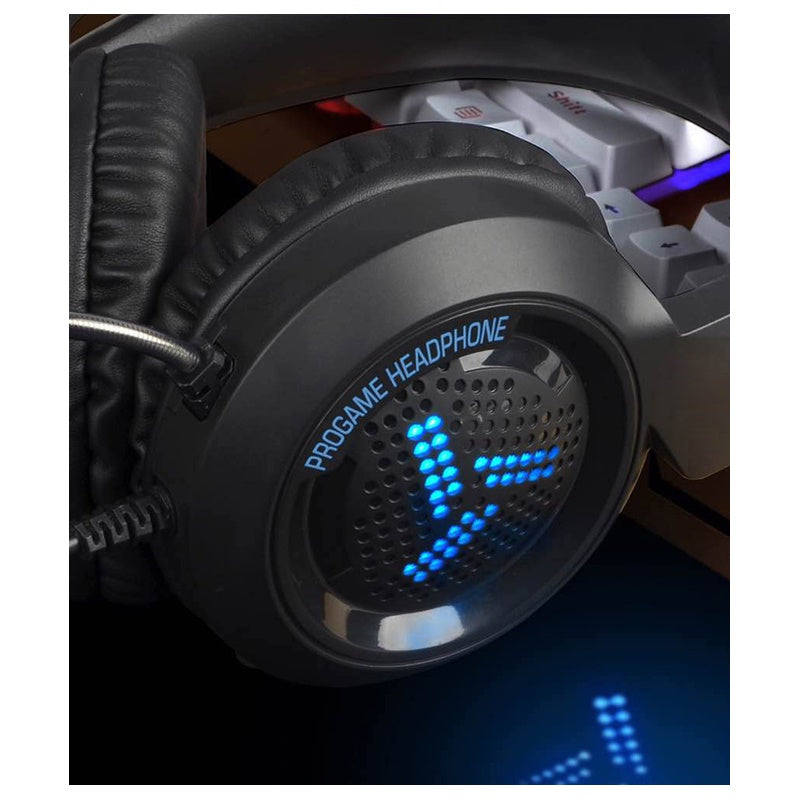 OMEGA VARR CASCO PRO-GAMING LUZ LED CANCELACION RUIDO MIC VH8020 USB+2*MINI JACK