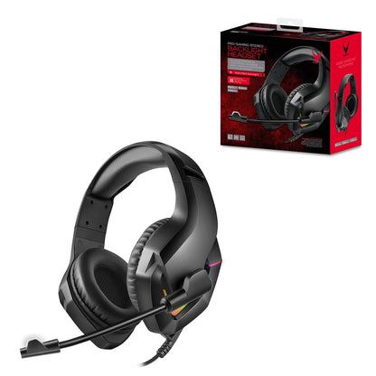 OMEGA VARR CASCO PRO-GAMING SUBWOOFER 50MM RGB COLORES USB+MINI JACK