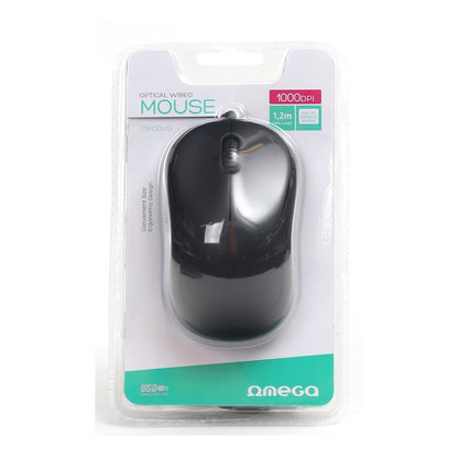 OMEGA RATON OPTICO 3D 1200DPI V2 OM09 NEGRO