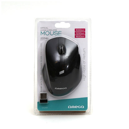 OMEGA RATON INALAMBRICO 1000-1600DPI OM216B NEGRO