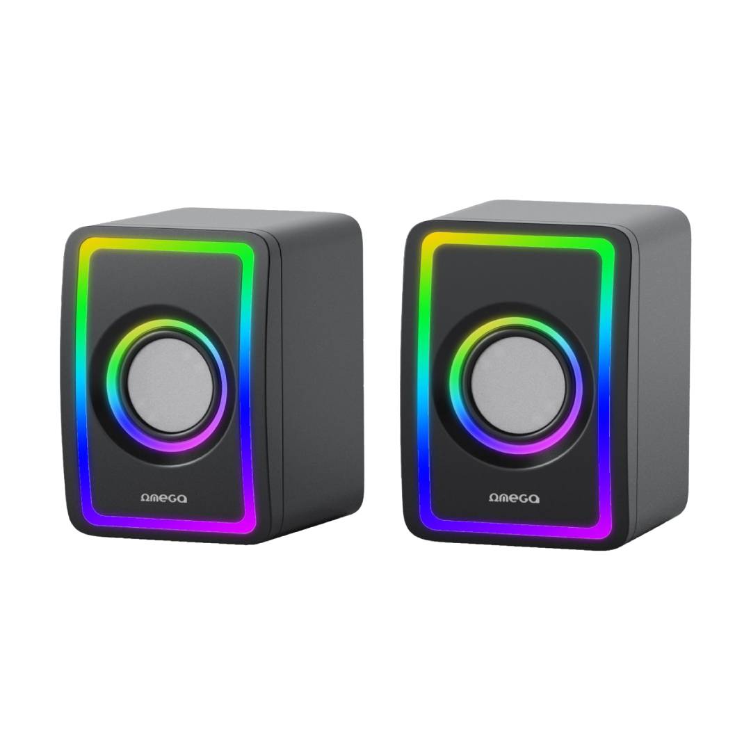 OMEGA SPEAKERS PC 2.0 6W RMS RGB LED USB OGG155