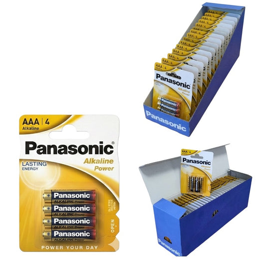 PANASONIC BRONZE PILA ALCALINA AAA LR03 BLISTER*4 (CAJA 30 EXPOSITOR)