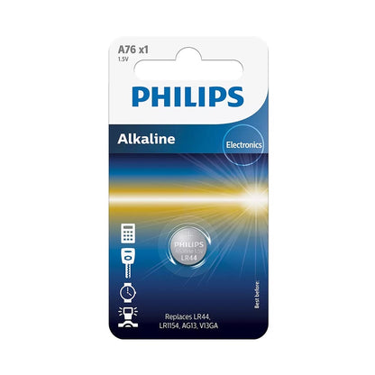 PHILIPS PILA BOTON ALCALINA A76 LR44 AG13 BLISTER*1