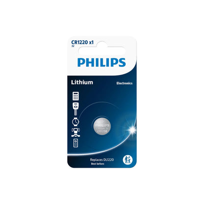 PHILIPS PILA BOTON LITIO CR1220 3V BLISTER*1