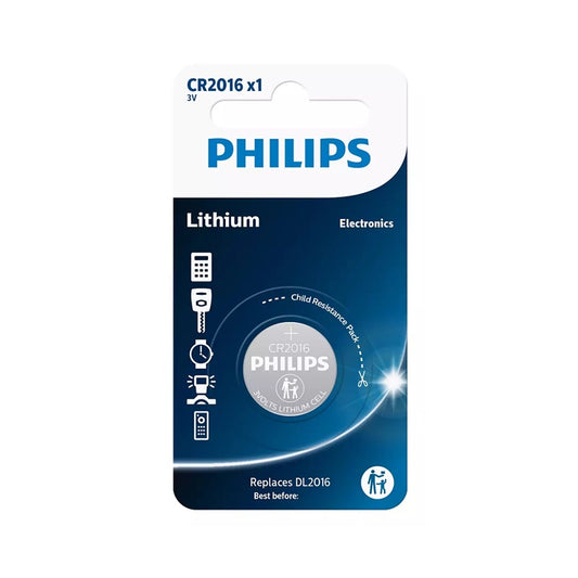 PHILIPS PILA BOTON LITIO CR2016 3V BLISTER*1
