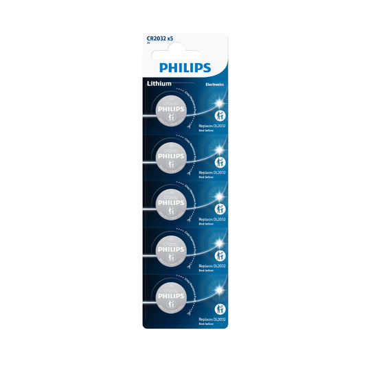 PHILIPS PILA BOTON LITIO CR2032 3V BLISTER*5